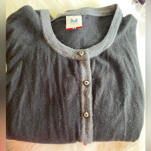 Euc - Dale of Norway Sonja  Black Cardigan - XL, Extra-fine Merino Wool - Picture 4 of 9